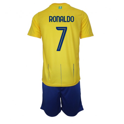 Fotbalové Dres Al-Nassr Cristiano Ronaldo #7 Dětské Domácí 2023-24 Krátký Rukáv (+ trenýrky)